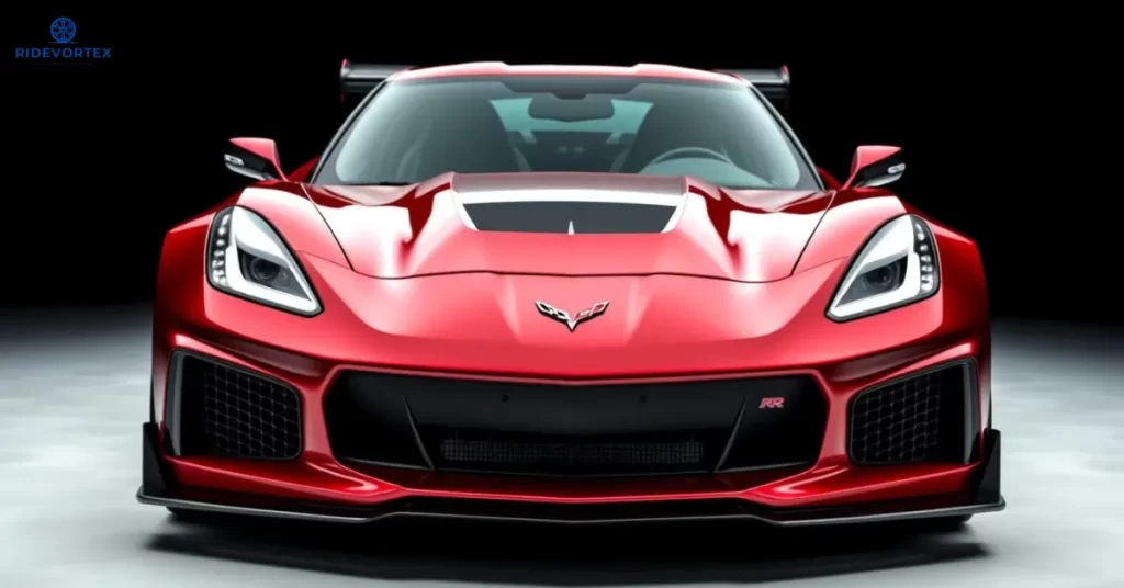 Chevrolet Corvette ZR1 front look red vine
