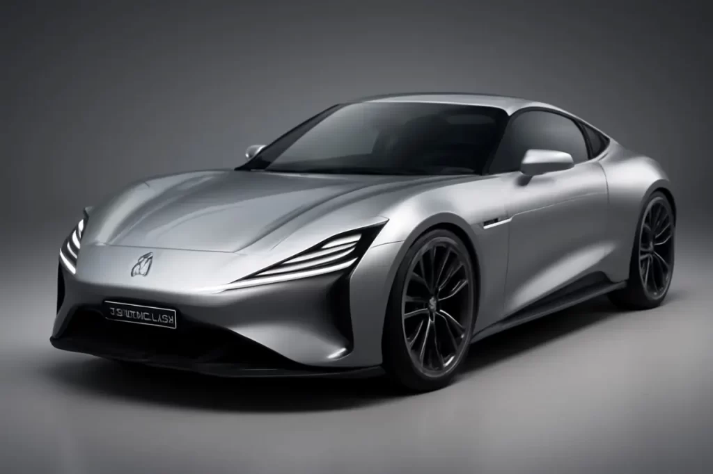 MG Cyberster EV electric sports coupe with panoramic sunroof and futuristic design