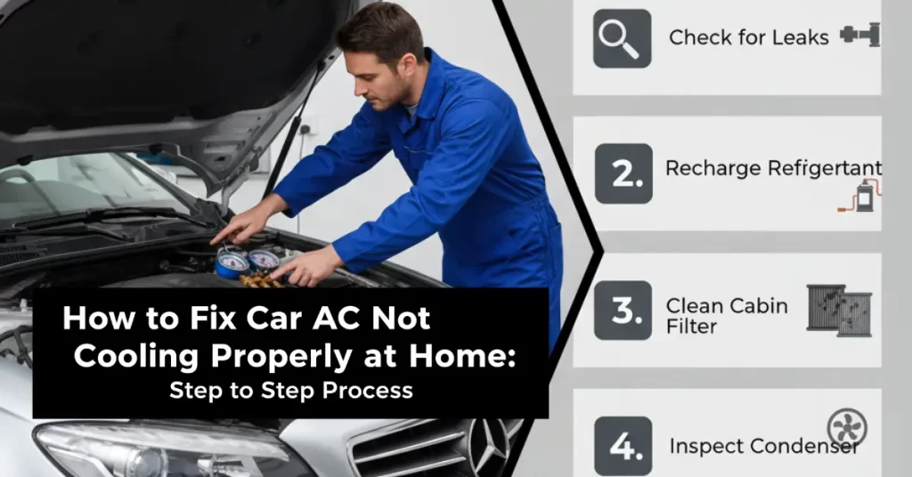 How to Fix Car AC Not Cooling Properly at Home: Step by Step process