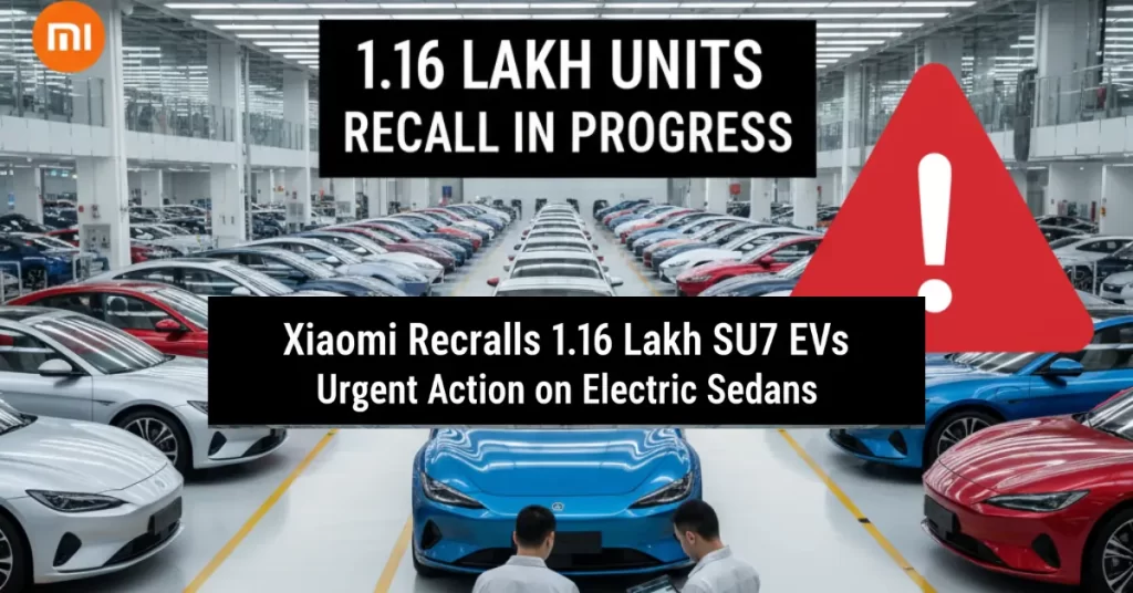 Xiaomi Recalls 1.16 Lakh SU7 EVs: Full Story, Safety Flaw Analysis, and Industry Impact